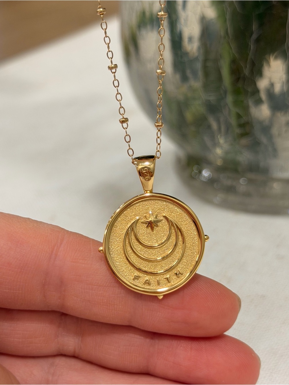 FAITH Jane Win PENDANT coin necklace - Picture 3 of 4